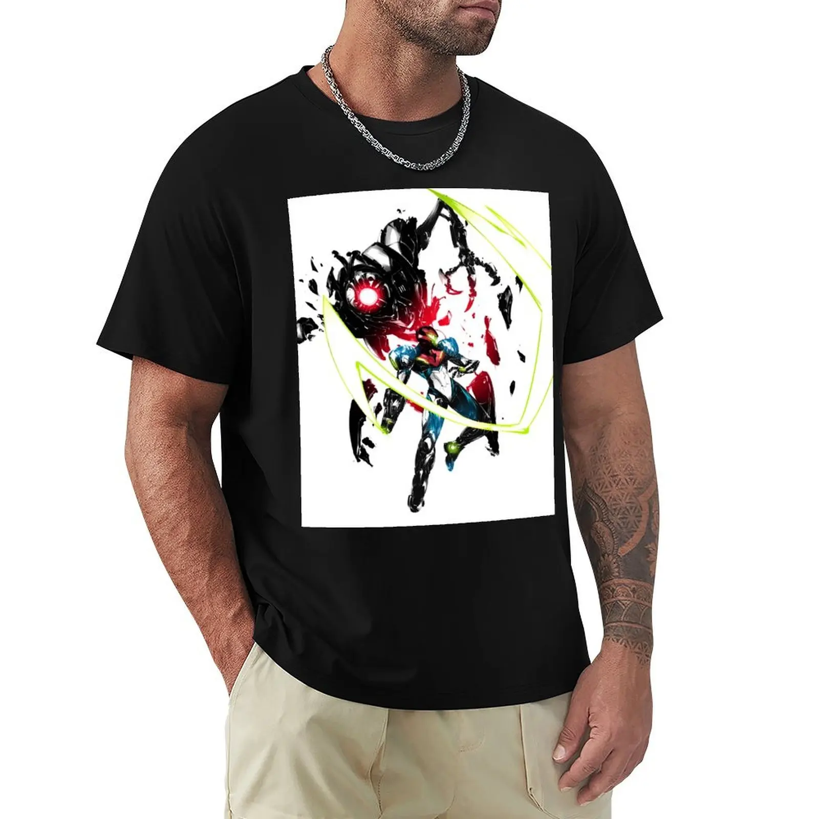 Metroid Dread - Escaping Emmi T-Shirt Casual Lightweight Short Sleeve Top