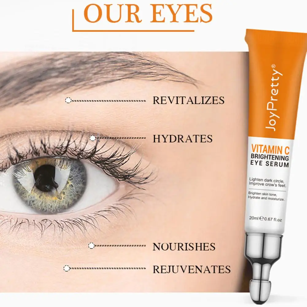 Anti Dark Circle Eye Cream Eye Bags VC Whitening Lightening Cream Wrinkle Removal Serum Eyes Firming Skin Care Beauty