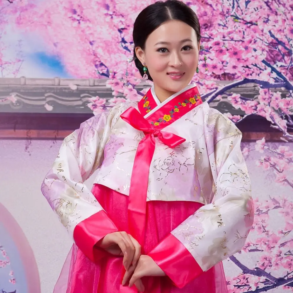 Dae Jang Geum Traditionelle koreanische Kleidung Stickerei Ethno-Stil Koreanisches Hanbok-Kleid Retro Mehrfarbiges Bühnentanzkostüm