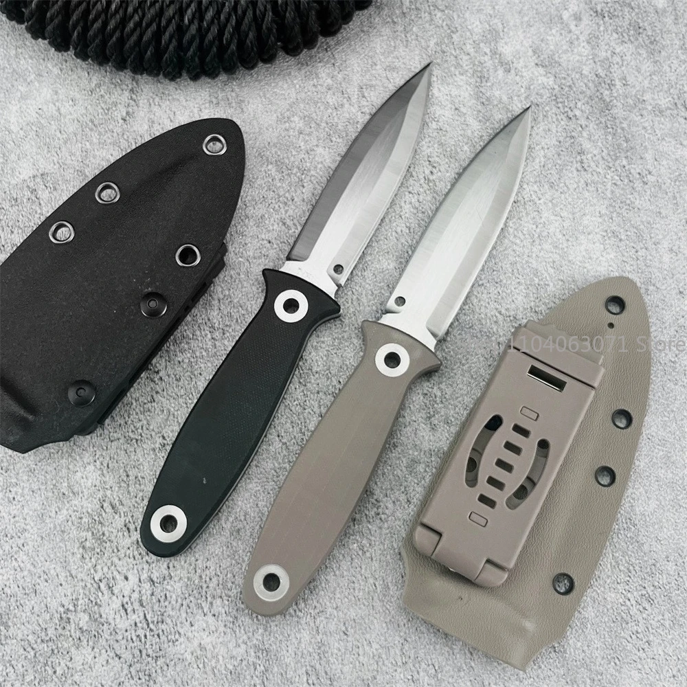 

Outdoor Straight Knife D2 Fixed Blade Tactical Knife G10 Handle with Sheath Camping Self-Defense Hunting Essential Tool Gifts