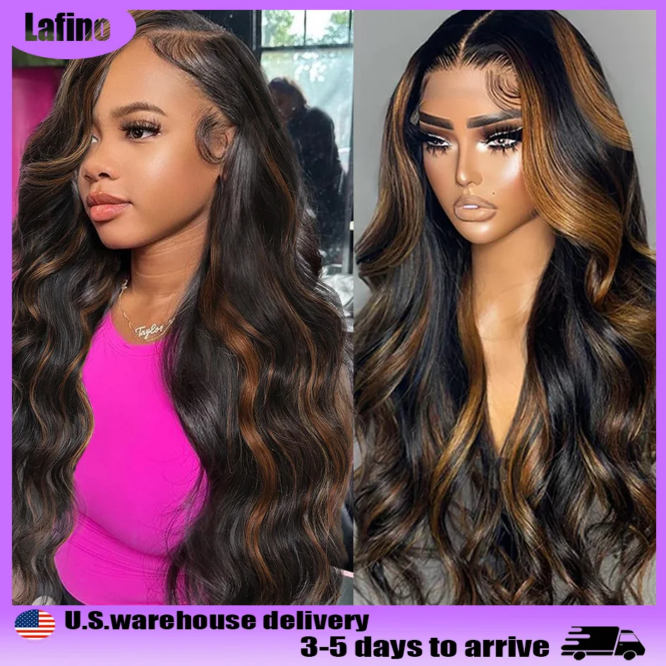 

Lafino 200% Density Highlight P1B/30 Body Wave Lace Front Wig 13x6 13x4 Lace Front Wig Human Hair Loose Body Wave Brazilian Hair