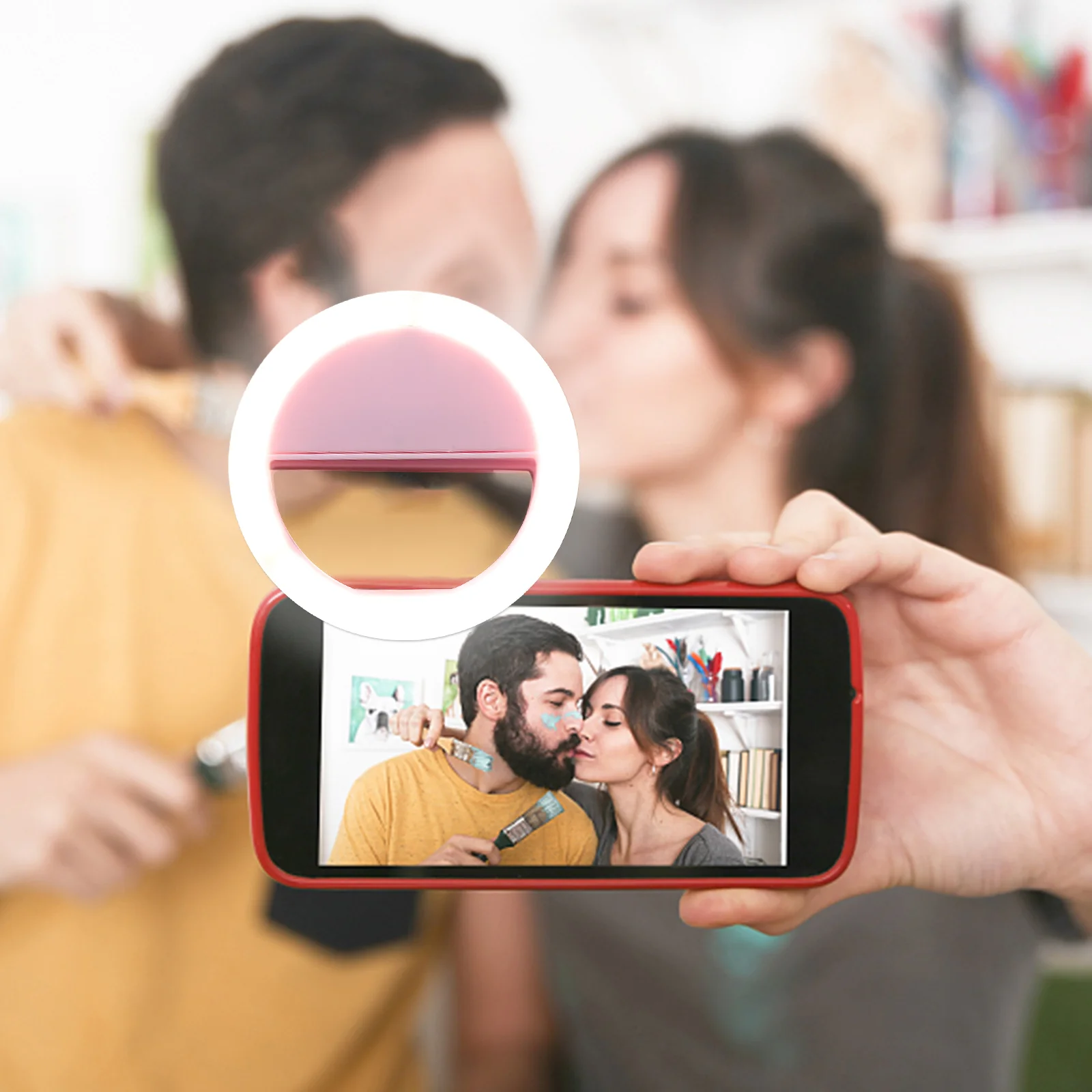 Computers and Tablets Selfie Lamp LED Round Clip-on Fill Light ( ) Mobile Phone Portable for Cellphone Abs Ring