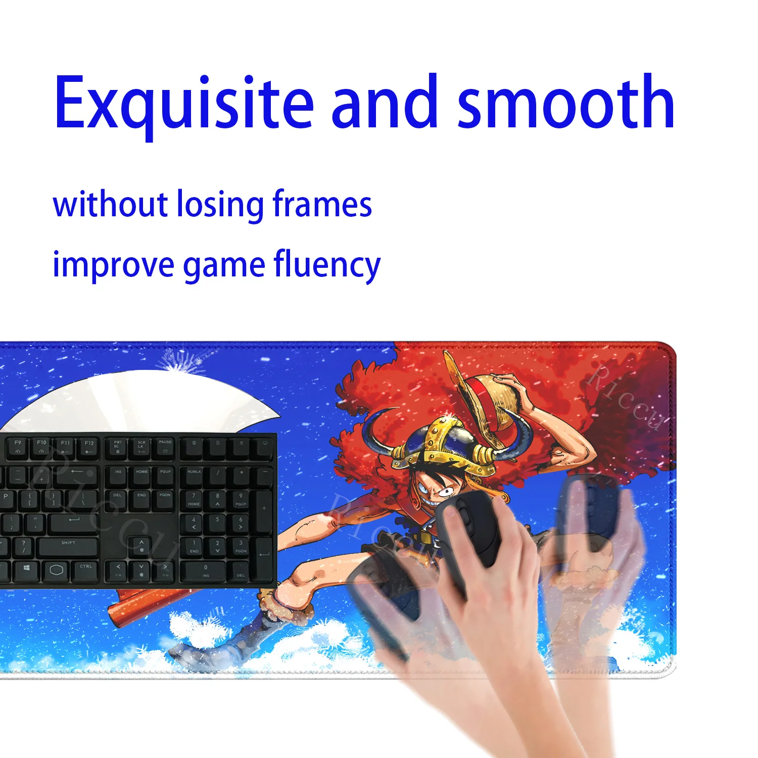 Tappetino per mouse Grandi uffici di gioco Accessori 400x900mm Tappetino per scrivania Xxl Gamer Tastiera Tappetino per mouse Anime O-One PiecesS overlock Mousepad