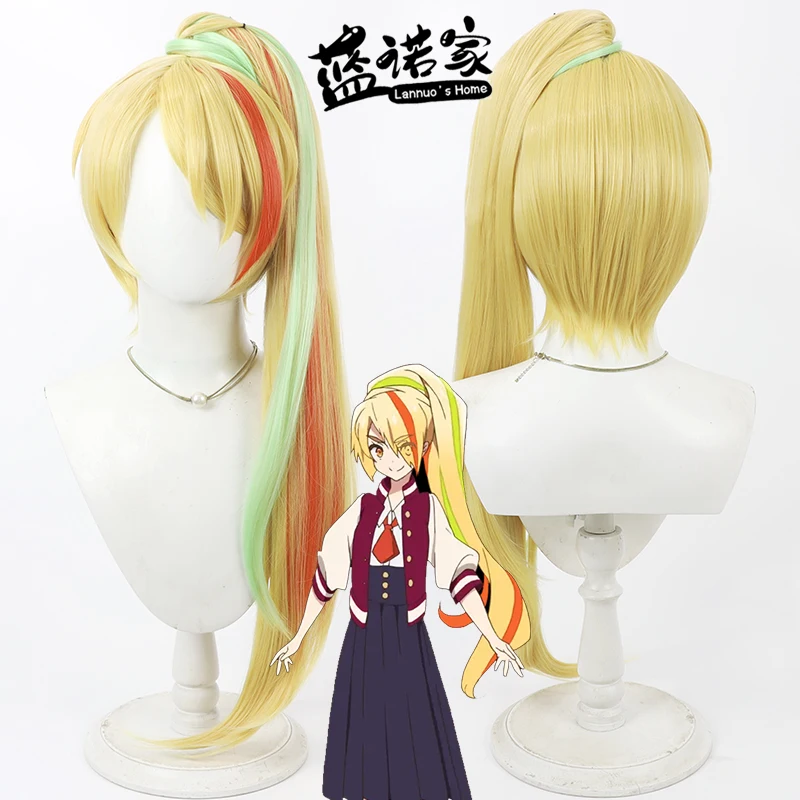 

Аниме ZOMBIE LAND SAGA Saki Nikaido Cos Косплей Парик Хэллоуин Вечеринка Опора Синтетические волосы Термостойкое волокно + Кепка для парика