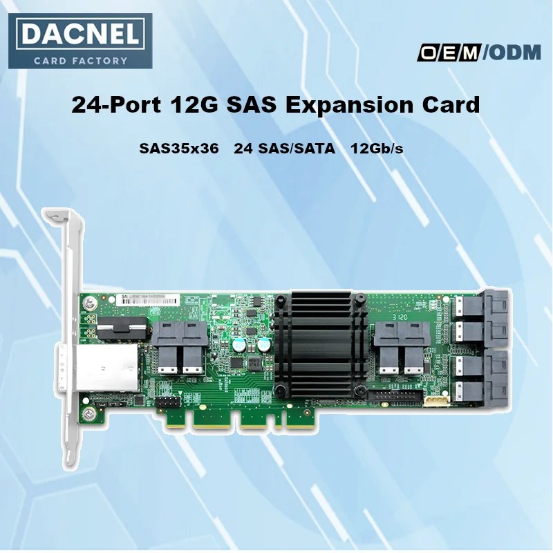 SFF-8644 to 24-Port SFF-8643 SAS Adapter Card SAS35X36 12Gb/s