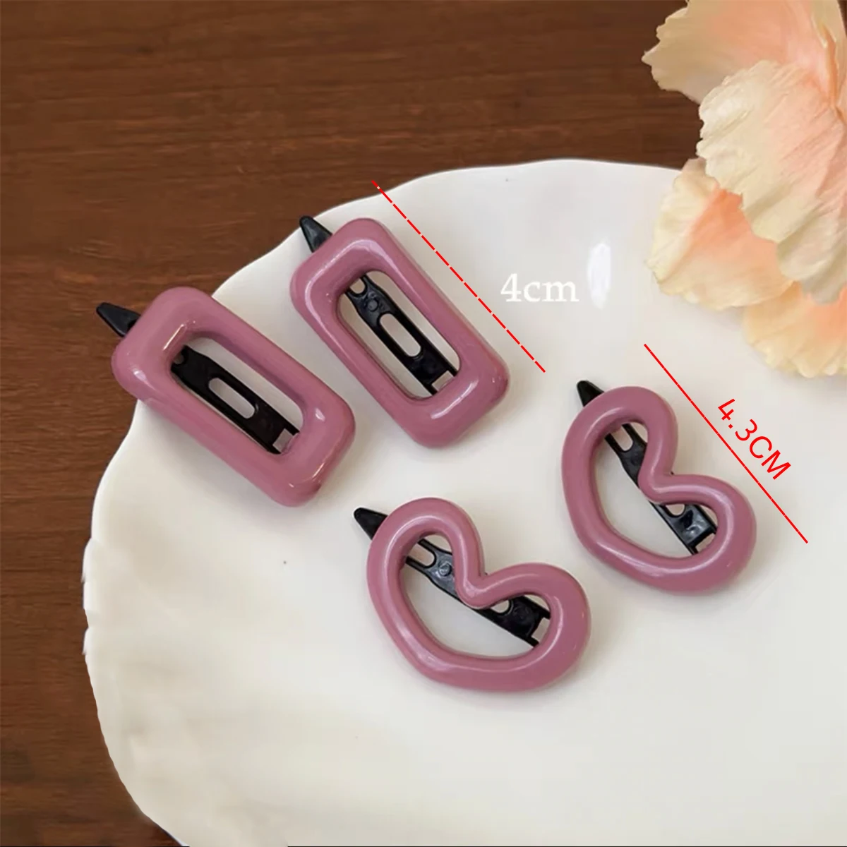 AWAYTR 10 Pcs Heart Hair Clips Sweet Love Women Girls Barrettes Hairpin Small Bangs Buckle Hairclip Korean Hair Accessories