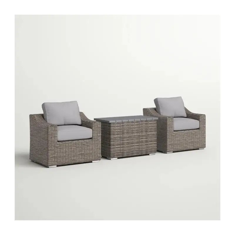 مجموعة جلوس مريحة لشخصين من الخيزران مع وسائد قطيفة للتجمعات الخارجية - مجموعة أثاث الفناء المجمعة بالكامل #2