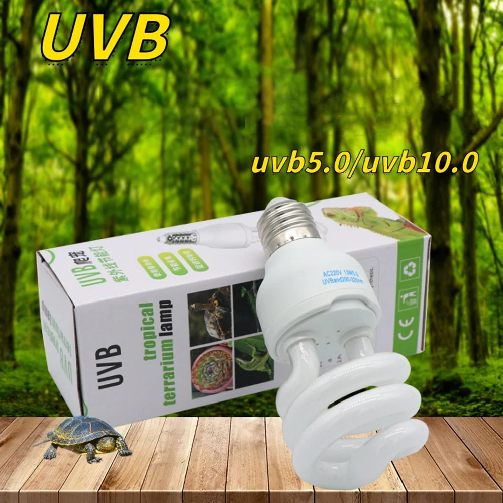 Reptile Light Energy-saving Calcium Supplement Lamp Uvb 5.0/10.0 Succulent Uv Light For Lizard Turtle Home  Pet Supplies