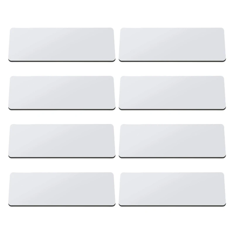 

DXAB 8Pieces Blank Name Badge Pin Writable White Name Label with Brooch Pin Sublimation Name Badges with Pin for Office