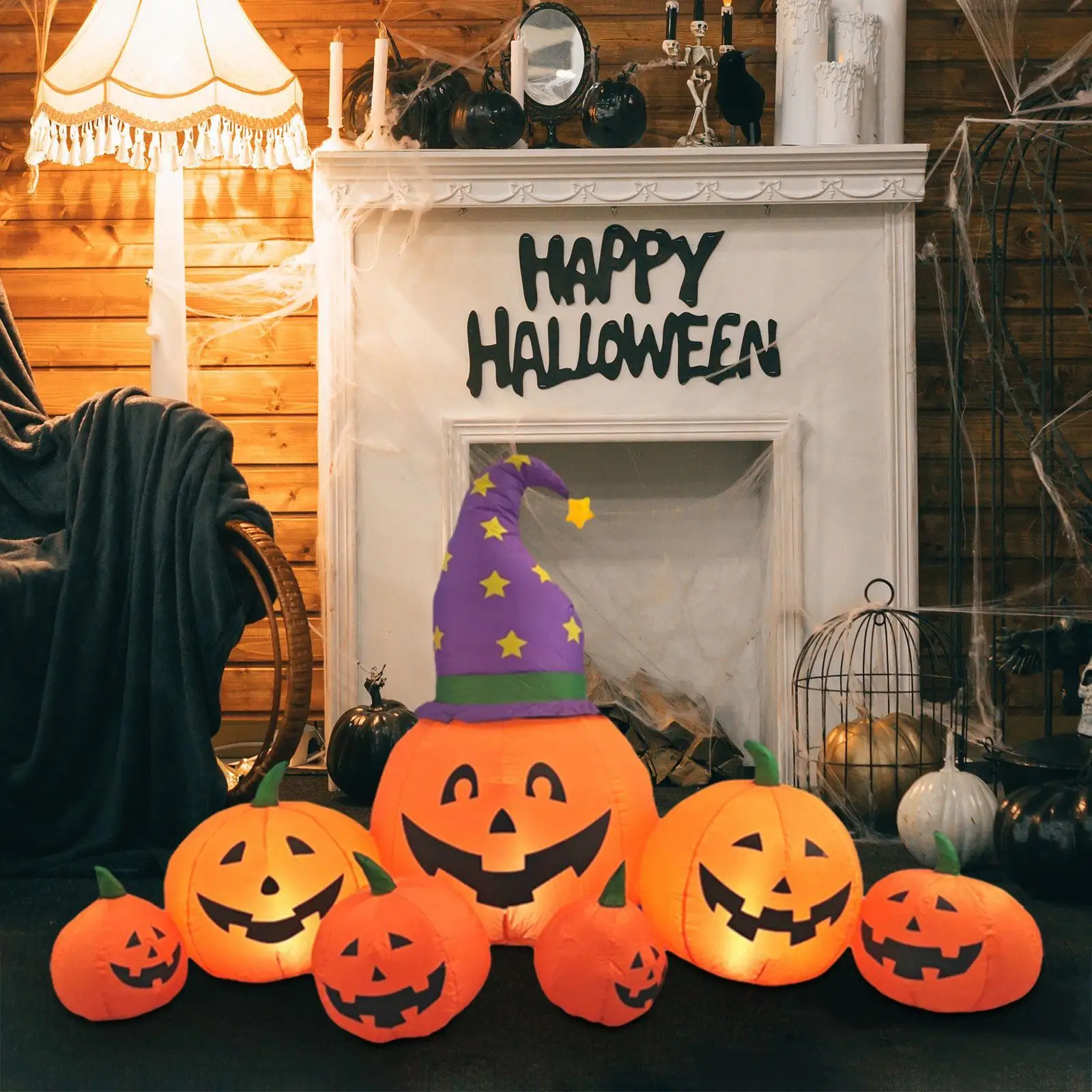 

Halloween Inflatable Pumpkin Decoration 8.04ft UK Adapter Easy Setup Pumpkin Sculpture for Holiday Yard Outdoor Lawn Garden