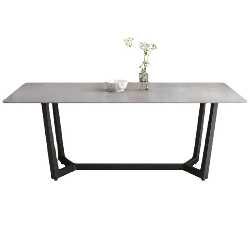 

ZL Stone Plate Minimalist 1.5M Marble Modern Minimalist Rectangular Dining Tables and Chairs Set