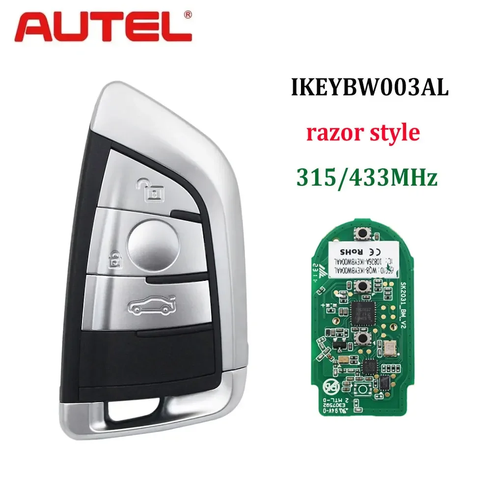 

AUTEL BW003AL Universal Smart Remote Key IKEYBW003AL 315/433MHz for BMW for MaxiIM KM100 KM100E IM508 IM608 Pro Razor Style