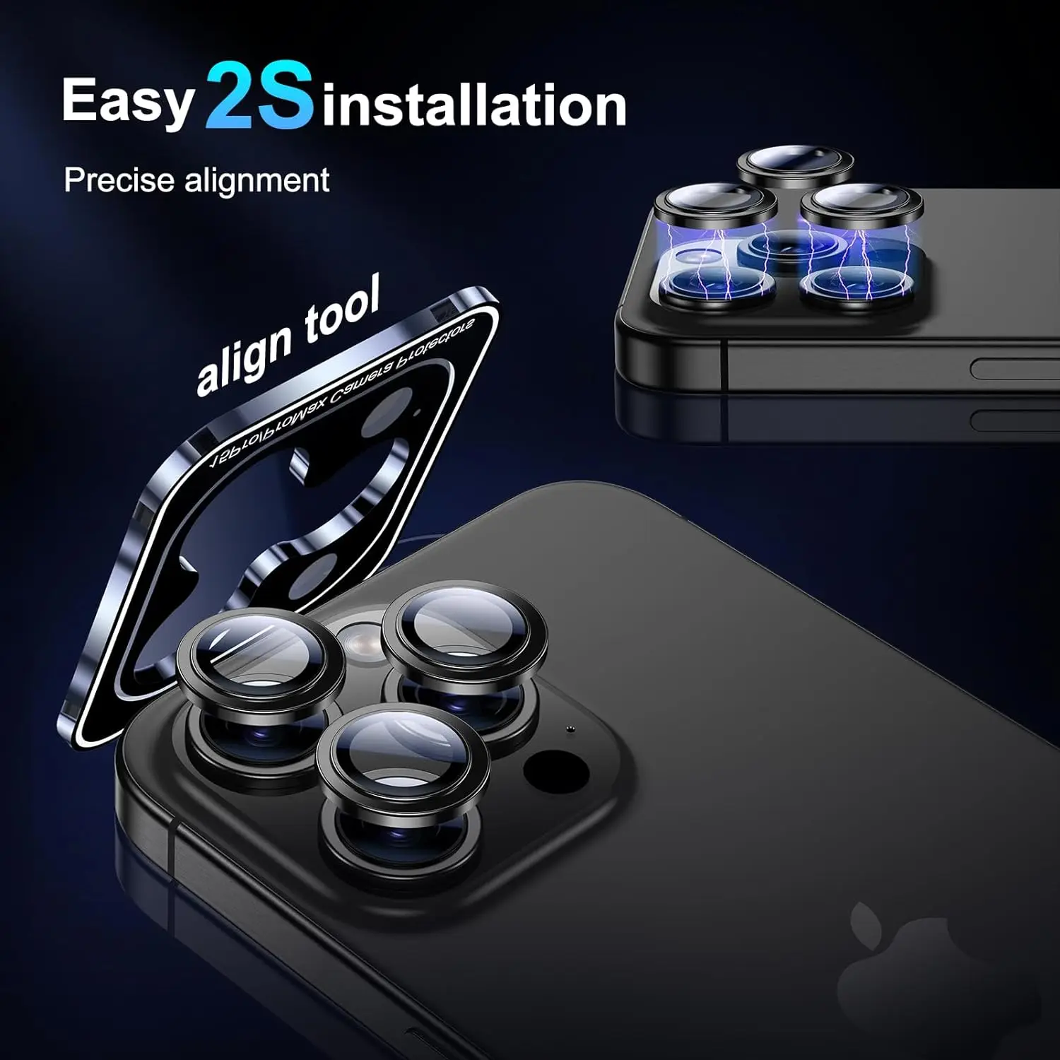 2-3 قطعة حماية عدسة الكاميرا آيفون 15 برو ماكس 14 زائد 13 15Pro 16 17 برو واقي من الزجاج المقسى ملحق #4