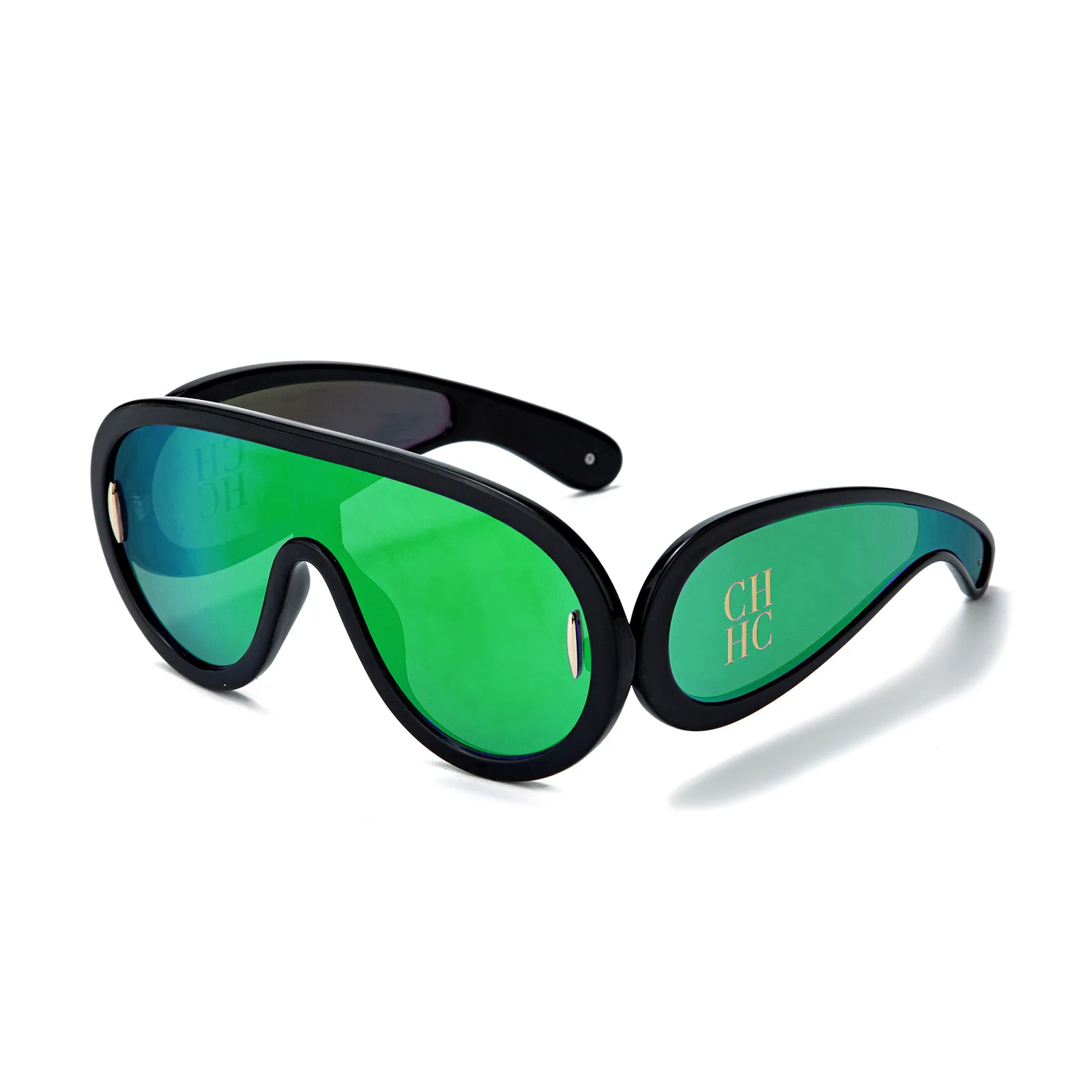 

Oversized Shield Sunglasses for Women One Piece Lens Wraparound Design Sports Style UV Protection for Driving Cycling
