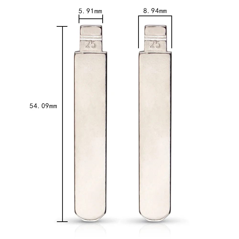 KEYYOU NO.25 Metalowy nieoszlifowany zamiennik zdalnego sterowania Flip HON66 Key Blade do Hondy Accord Fit Civic City BYD Pusty kluczyk samochodowy