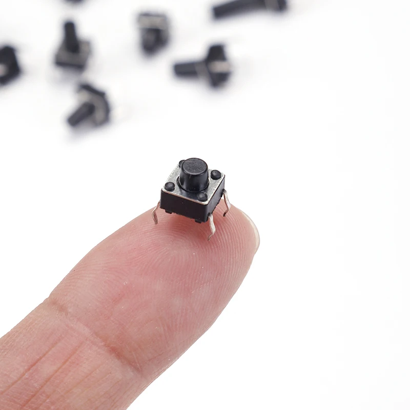 50 Stück 6X6 / 4.3/ 5/6/7/8/8.5/9/10/11/12/13/14/15MM Taster Druckknopf 12V 4PIN DIP Mikro Momentaner Taktiler Druckknopf – Detail 6