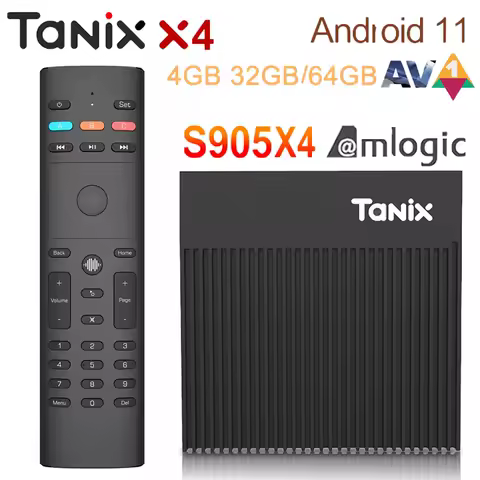 Tanix X4 Android 11.0 TV Box 2025 Brand New Original Amlogic S905X4 4GB 32GB Smart STB 2.4G&amp;5G Dual Wifi 4K 4GB64GB Media Player