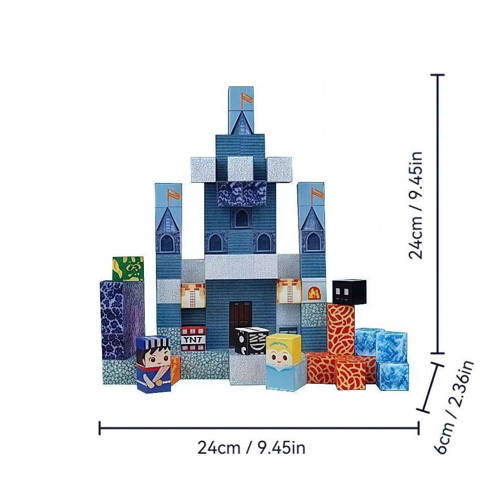 2025 NEW Magnetic Blocks Build Blue Castle Magnet World for Christmas birthday Gift - STEM Sensory Toys for Girl Boys