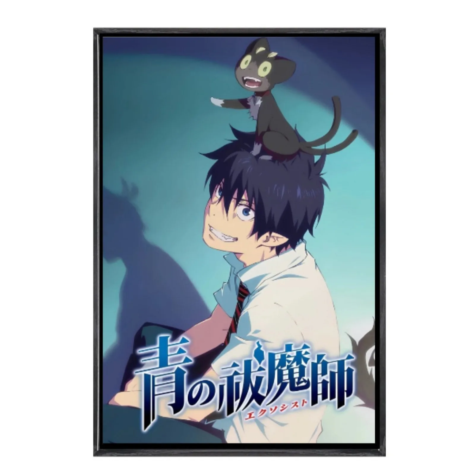 

Японская манга, многоразмерный холст, постер в двойной рамке, настенное искусство, синий экзорцист, домашний декор для гостиной, спальни