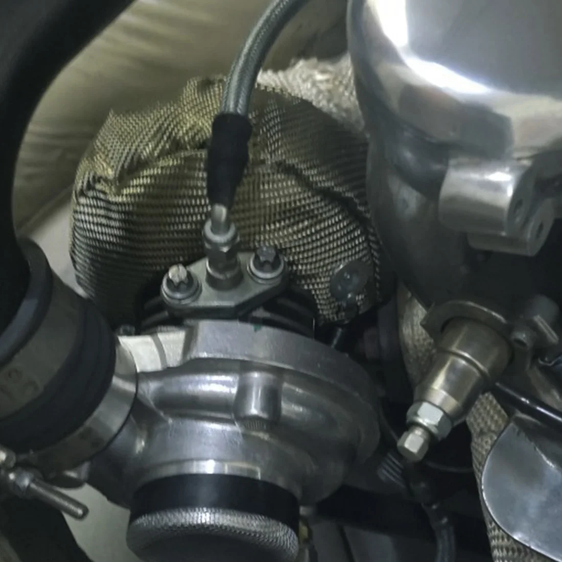 A67K-Racing Turbo Blanket Heat Shield Cover With Locking Spring