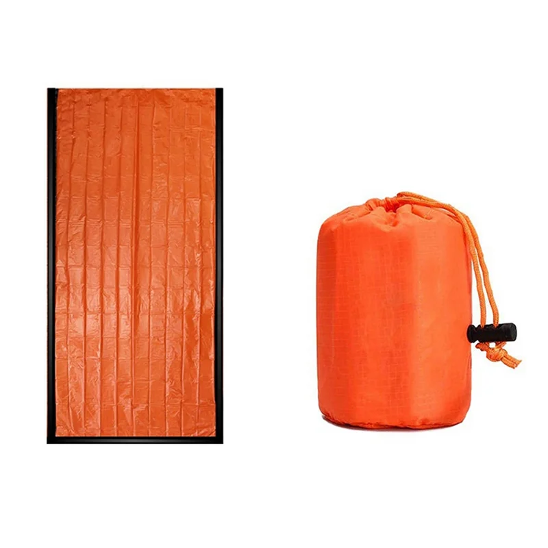 

RTSHE-Single Outdoor Sleeping Bag PE Aluminum Film Sports Tent Sleeping Bag Warm Emergency Sleeping Bag