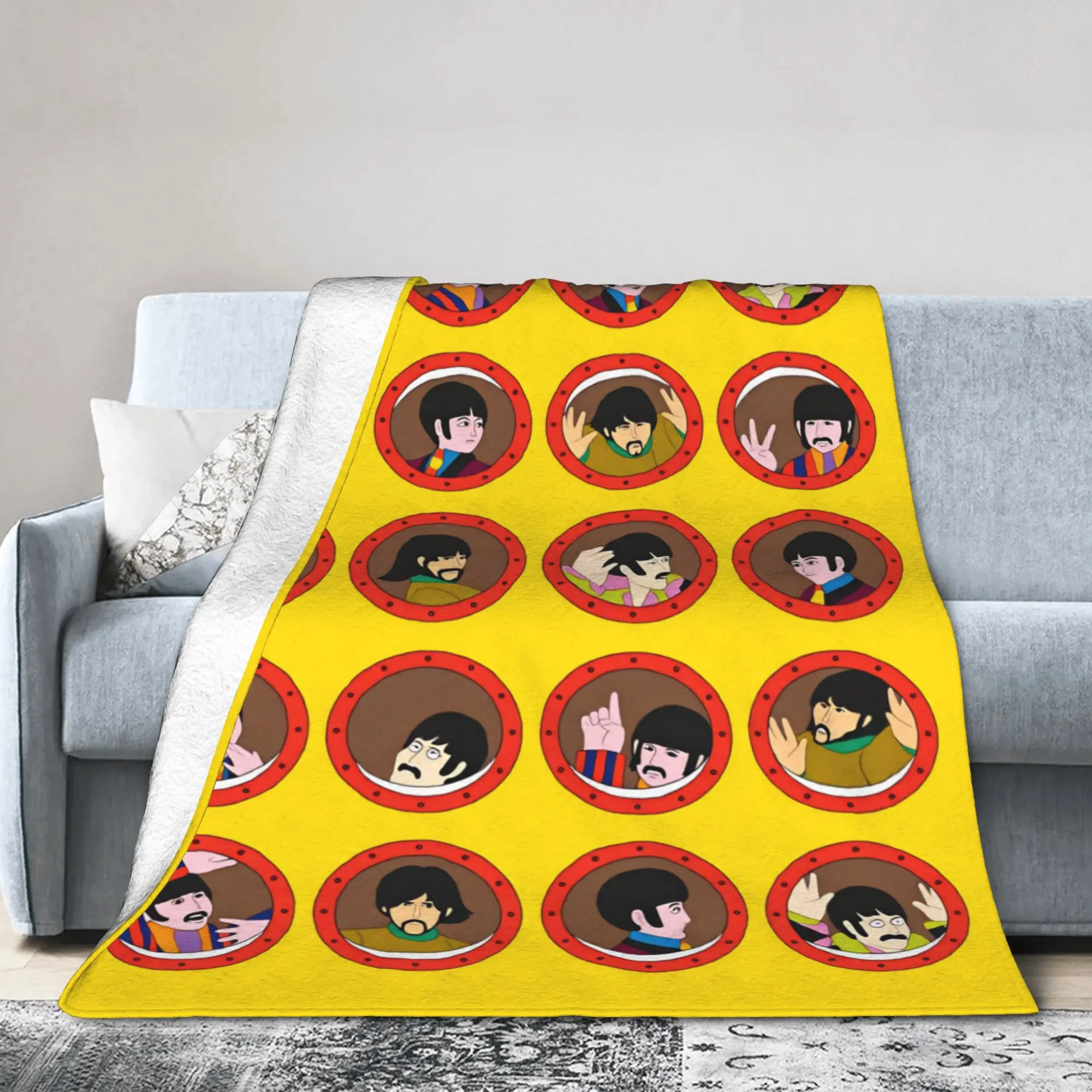 Rock Band The B-Beatles Flannel Blanket Winter  Soft Durable Bedding Throws for Child Home Decor Bedspread Sofa Bed Cover