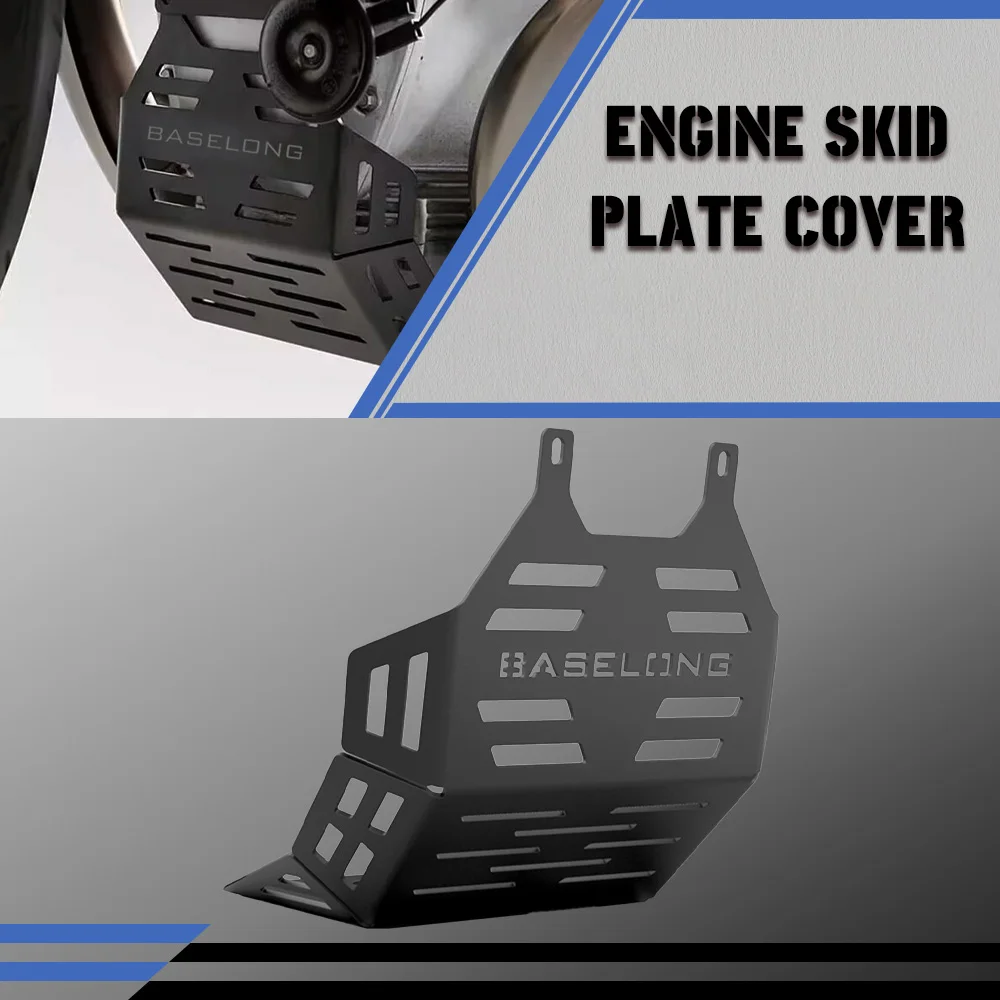 For Moto Guzzi V100 Mandello / V 100 S 2022-2025 Engine Chassis Protective Cover Guard Motorcycle Chassis Expedition Skid Plate