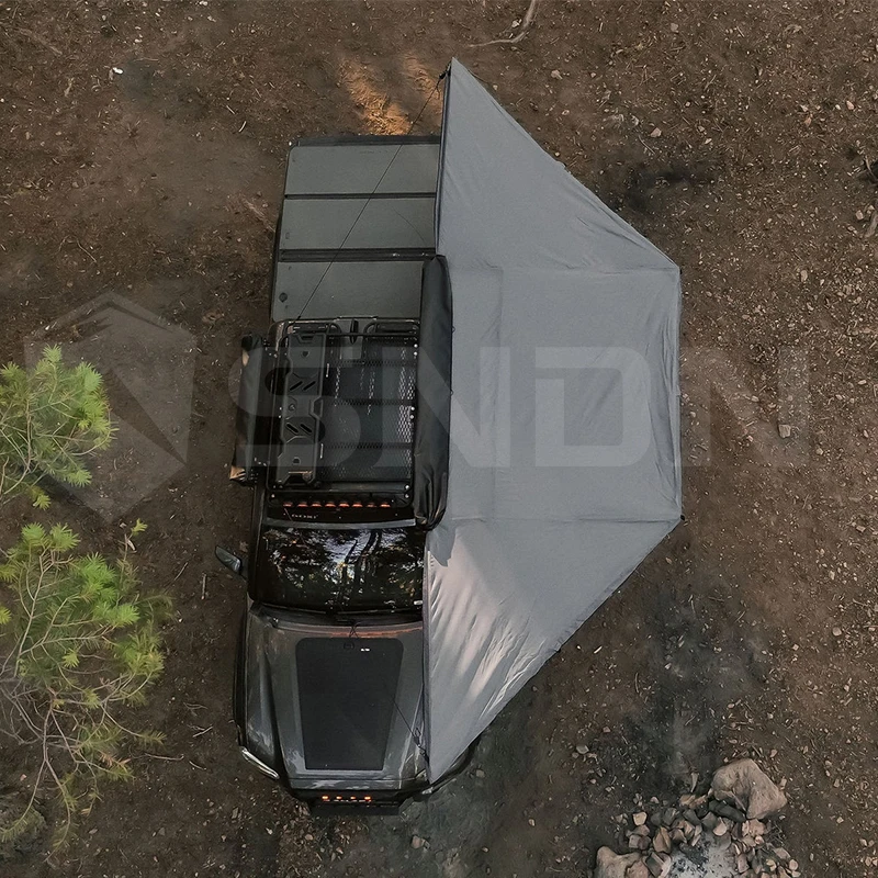 

180 Degree Free Standing Awning Outdoor Camping Waterproof Car Side 180 Degree Awning With Led Light Strip