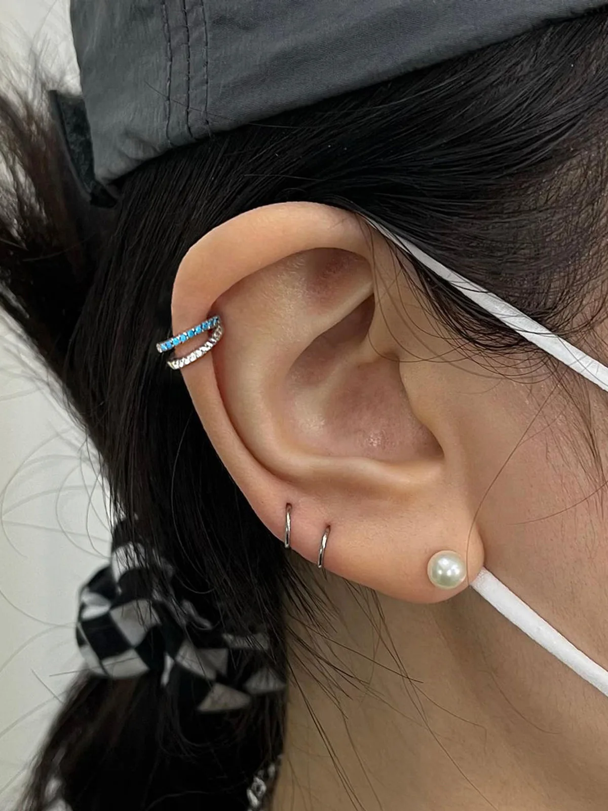 925 Sterling Silver Hot Sale Zircon hoop Earrings Simple Temperament Exquisite Hot Semale Sexy Jewelry Gift