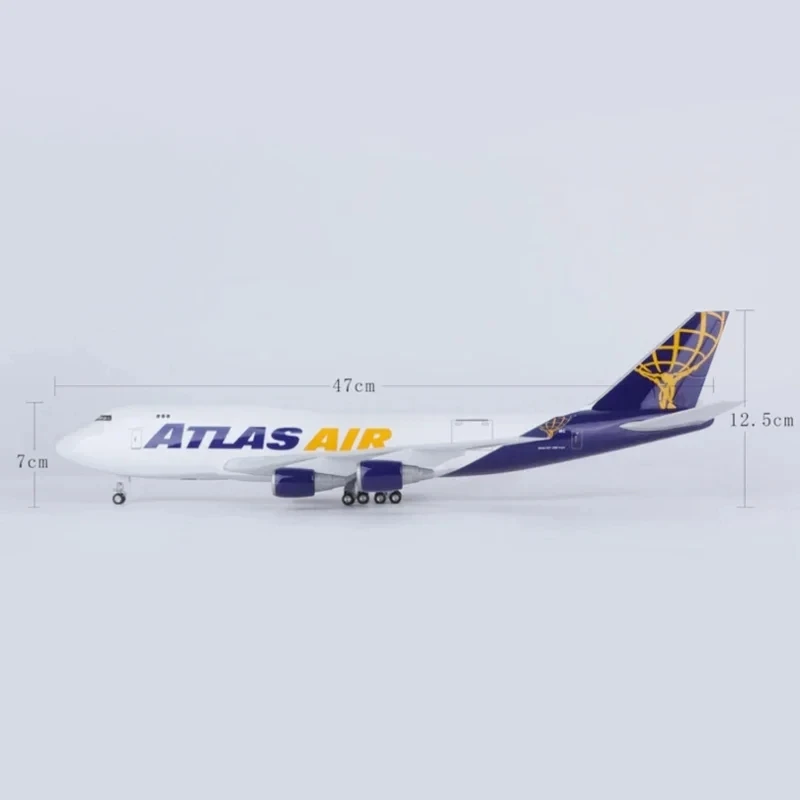 1:157 Scale B747-400 B747 ATLAS AIR Airlines Airplane Resin Plastic Assembly Plane Replica Model Toy For Collection