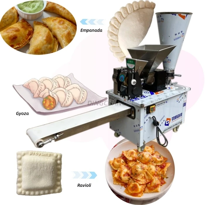 Dingchang Automatic Samosa Dumpling Empanada Gyoza Maker Machine Food Grade Stainless Steel High Capacity 4500pcs/h