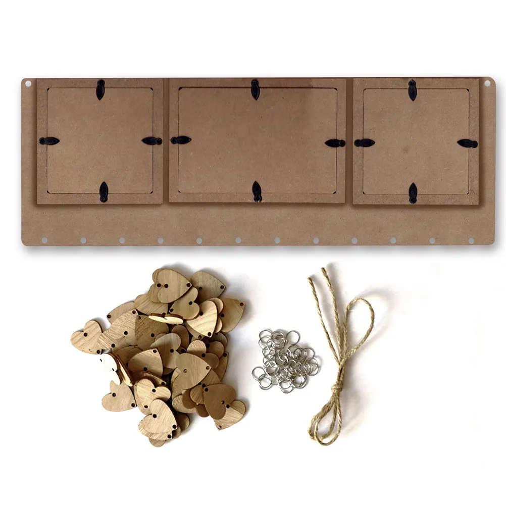 Wooden Message Board with Carved Heart Tags – DIY Hanging Calendar Planner for Birthdays, Friends & Family Gifts