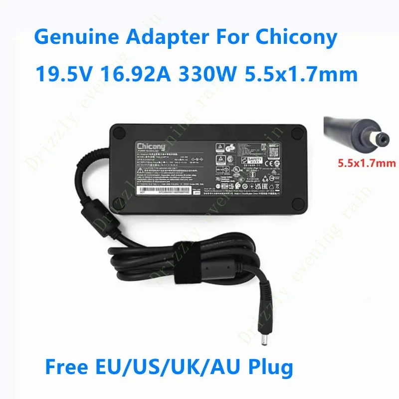 Genuine 19.5V 16.92A 330.0W Chicony A20-330P1A A330A012P Power Supply AC Adapter For ACER PREDATOR HELIOS 300 500 Laptop Charger