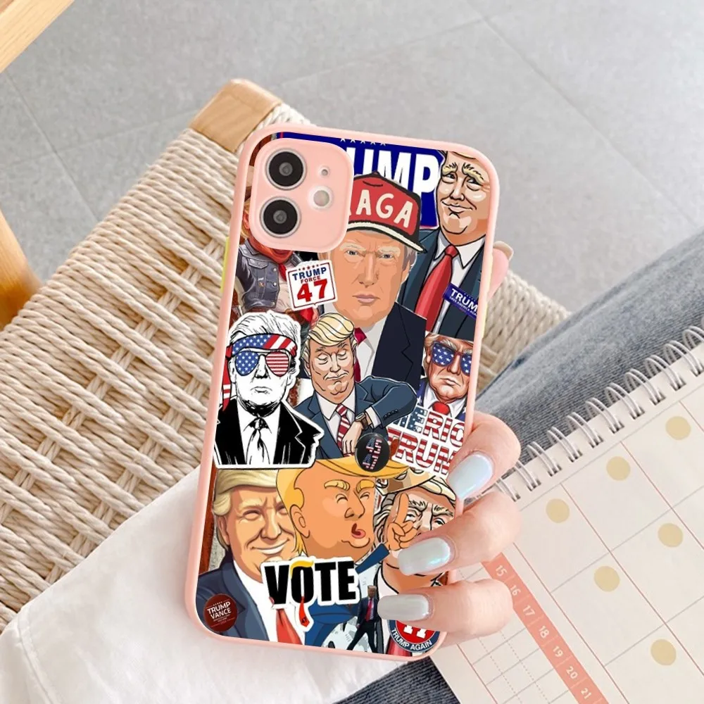 Drain The Swamp2024 Trump Phone Case for iPhone 14 11 12 13 Mini Pro Max 8 7 Plus X XR XS MAX Translucent Matte Cover