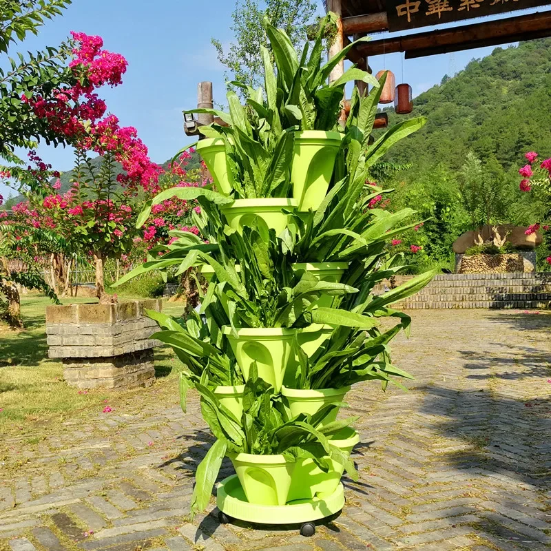 植物、イチゴ、花、野菜、タワー、5レベル、イチゴまたは花のための積み重ね可能なスマート植木鉢セット