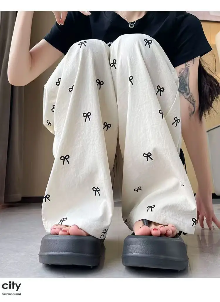 パンツ レディース 韓国 秋 カシミア風 プリーツ フレア アーバン チェック柄 スプライス オーバーサイズ ファンキー クラシカル ミニマリズム パッチワーク