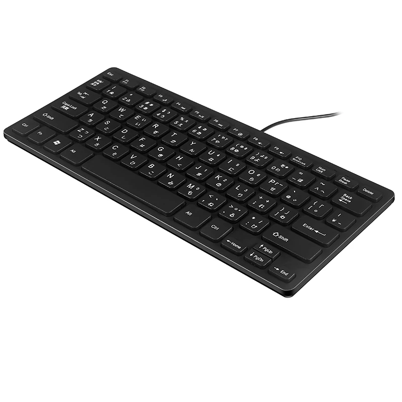Teclado Bilíngue USB com Fio para Tablet, Windows PC, Laptop, IOS, Android, Japonês, Inglês