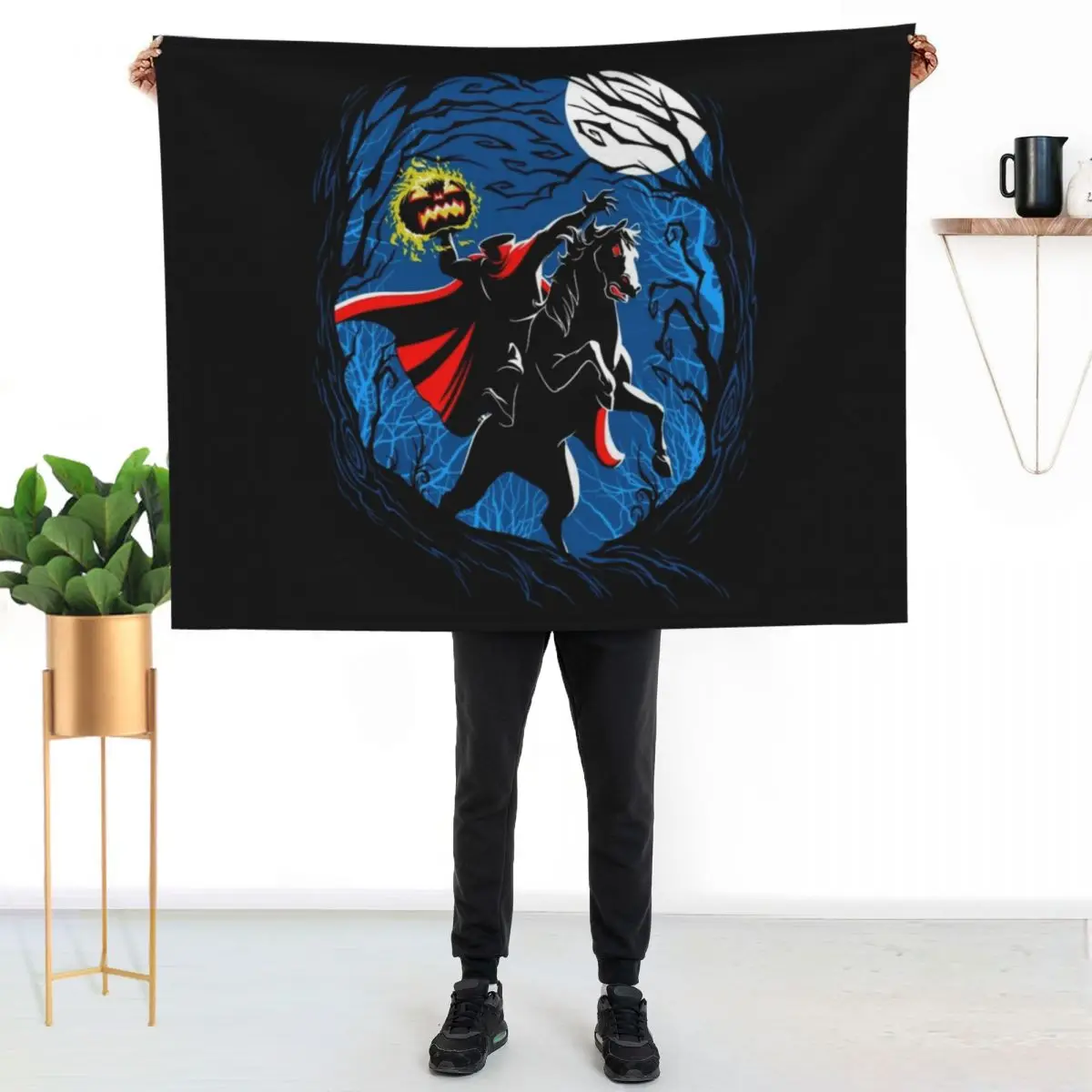 

HEADLESS HORSEMAN! Throw Blanket Flannel Fleece Soft Warm Throw Blanket