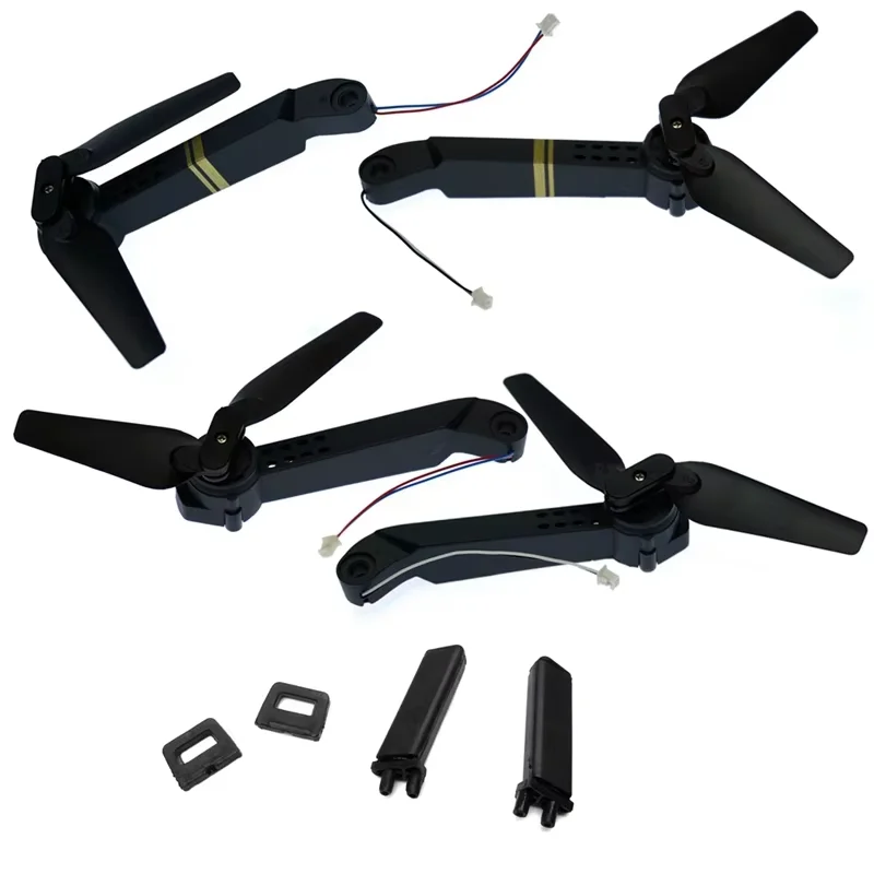 E58 RC Drone Spare Parts Propeller Blade Clip Protection Guards Landing Skid Main Gears Motor Arm with Motor Blade Accessories