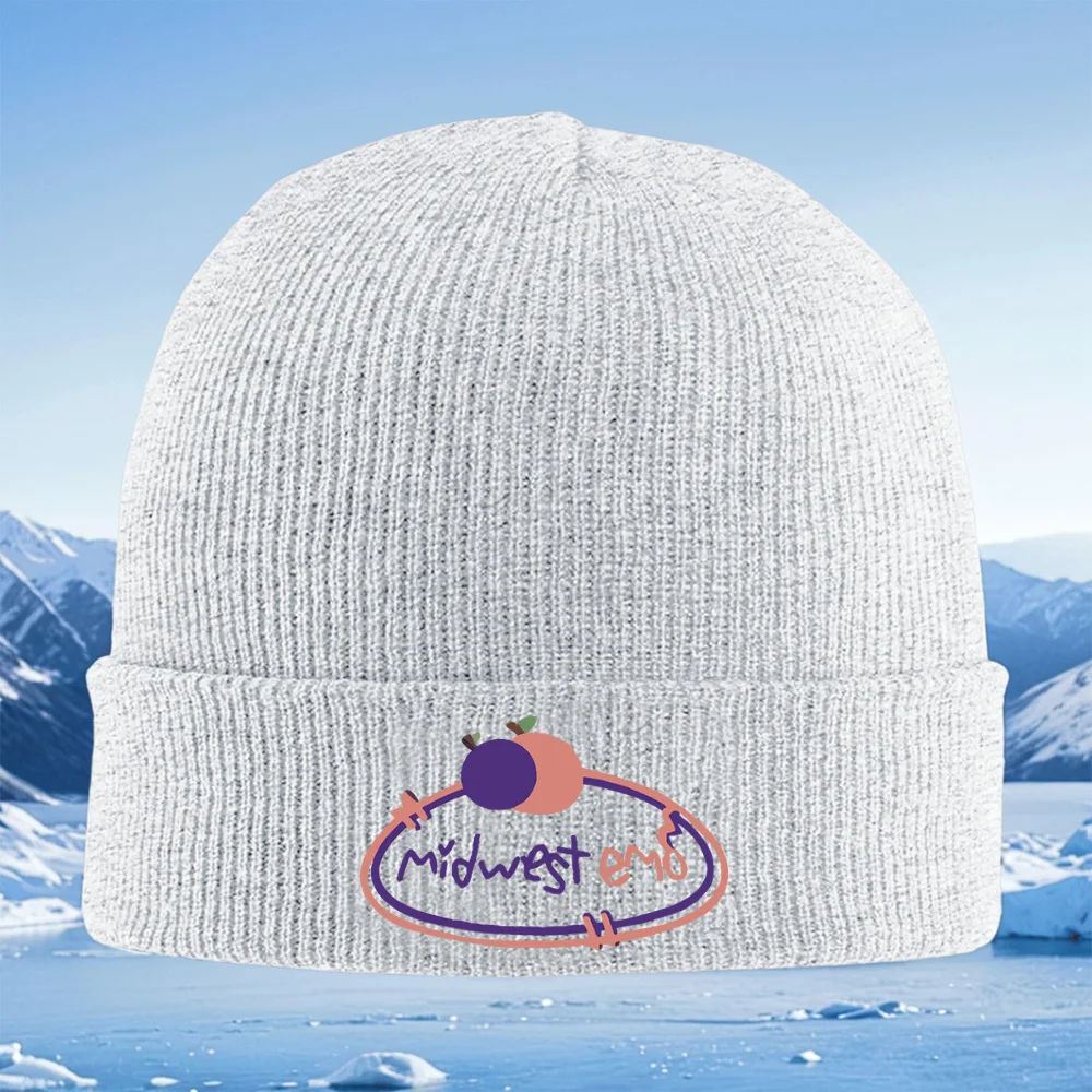 Gorro de punto Unisex con diseño emo de fruta ovalada para hombre y mujer, gorro, Jersey, gorro térmico cálido para invierno, Na