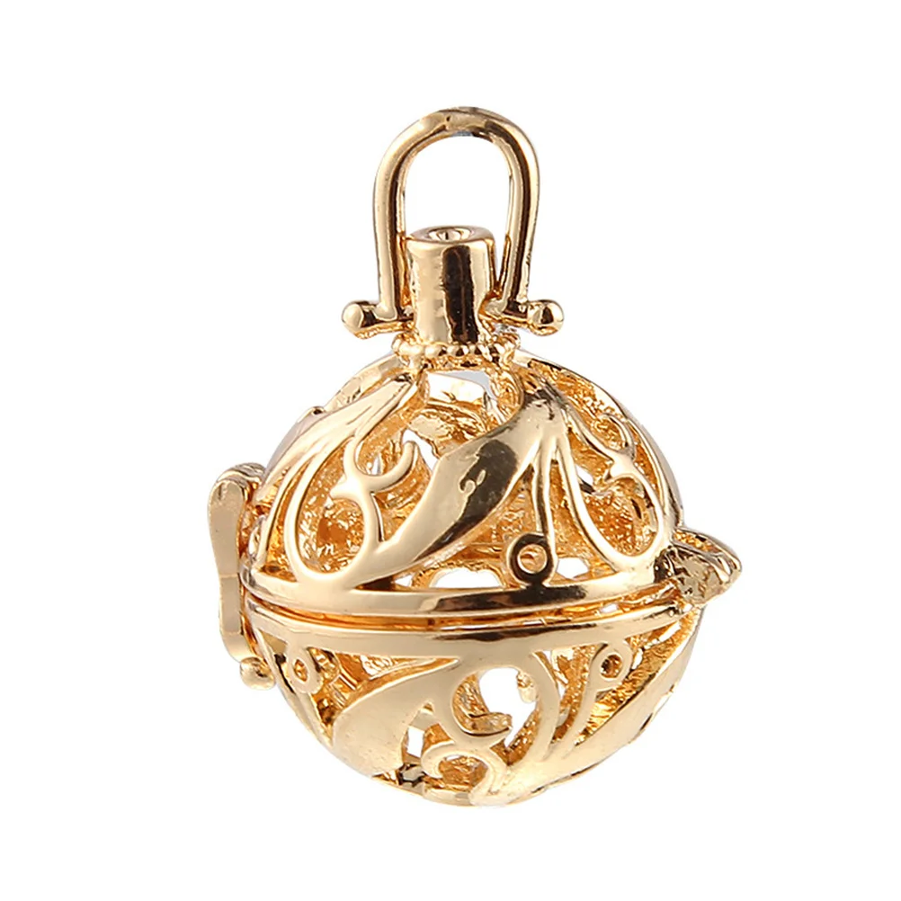 

6Pcs Aromatherapy Pendant Essential Oil Hanging Hollow Out Ball Necklace DIY Jewelry Pendant for Earring Bracelet Foot Chain
