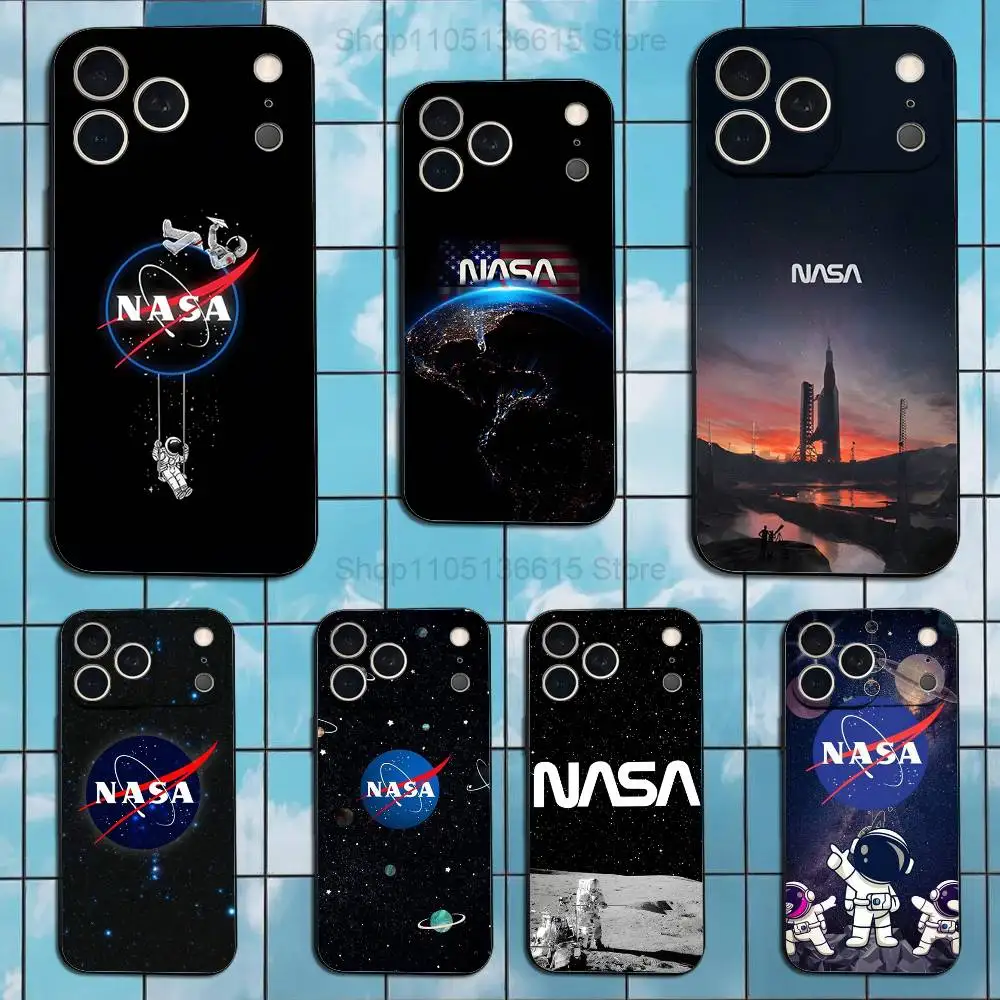 

Aerospace N-Nasas Art Phone Case For iPhone 17,16,15,14,13,12,11 Air,Plus,Pro Max,XS,X,XR,SE,Mini,8,7,Soft Silicone Black Cover