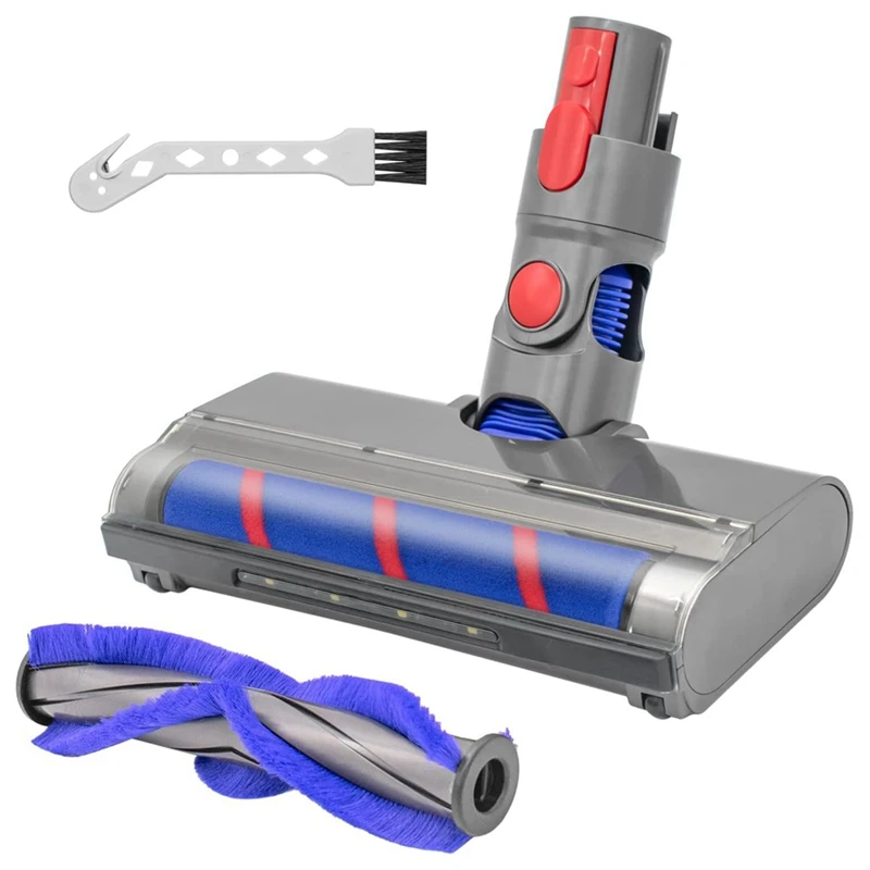 

For Dyson V7 V8 V10 V11 V15 Vacuum Cleaners With Accessories Roller Brush Bar LED Headlights Floor Brush Attachment