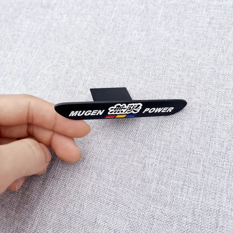 3D Metal MUGEN Letter Car Rear Trunk Emblem Front Grille Badge Sticker Decals Styling Accessories For Honda Civic Accord CRV Fit