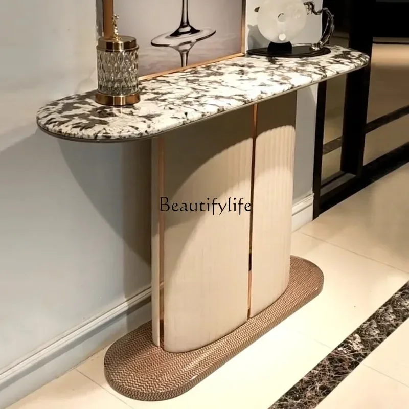 56 plate-forme de vue en marbre de hall d'hôtel de villa Xuanguantai de luxe léger italien