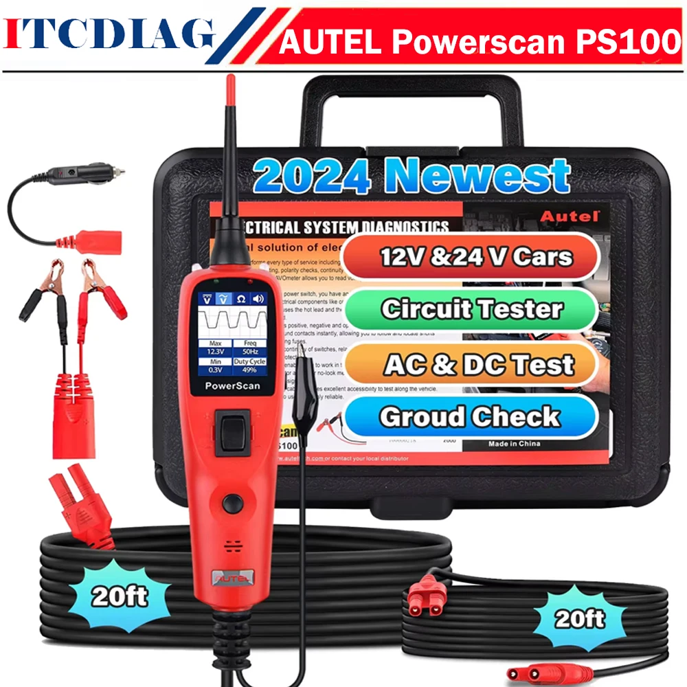 

Autel PowerScan PS100 Автоматический тестер цепей Диагностический AVOметр Тестовый инструмент Автомобильный сканер OBD2