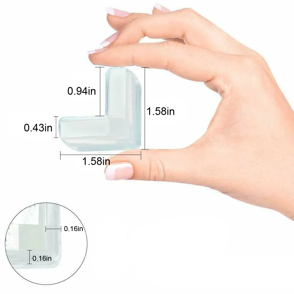 4pcs/lot Anti-collision Glass Table Protection Clear Rubber Furniture Table Desk Corner Edge Cushion Guard Protector Baby Cover image 6