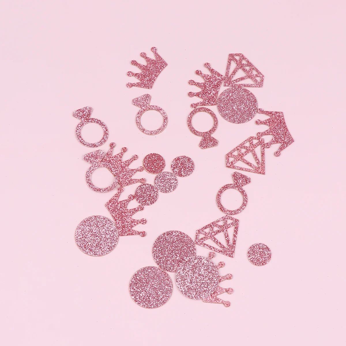 

300Pcs Rose Gold Romantic Crown Confetti Round Wedding Party Supplies Table Decoration Balloon Filler Confetti