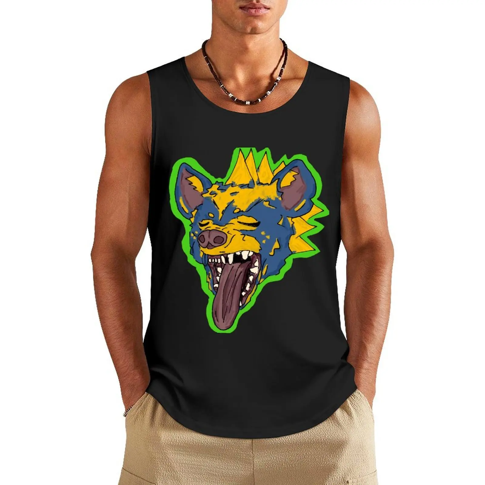 

HYENA Tank Top Men's singlets T-shirt sports sleeveless shirt man gym