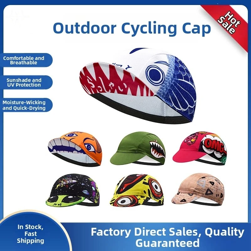 Shark Fish Alien Print Cycling Skull Cap UPF50+ Quick Dry Breathable UV Sand Resist Unisex For Desert Hiking Mountain Biking Run